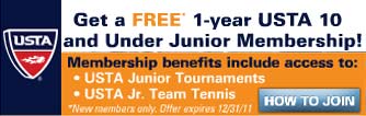 Free USTA 10 & Under Jr Membership